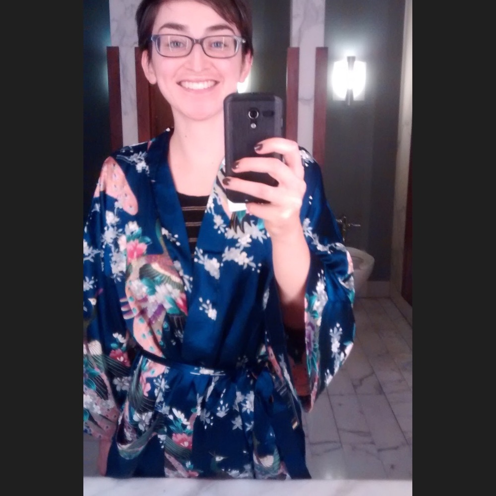 floral print robe